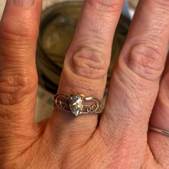 Signed Pear Cut Crown Tiara Design size 7 - Picture 10 of 11